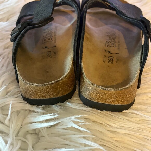 Birkenstock Birkis Womens Slide Sandals Black Crisscross Size 9 EU 40 - Picture 4 of 9